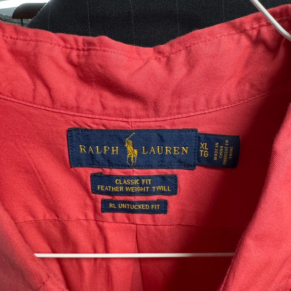 XL Ralph Lauren Coral Featherweight Twill Shirt
